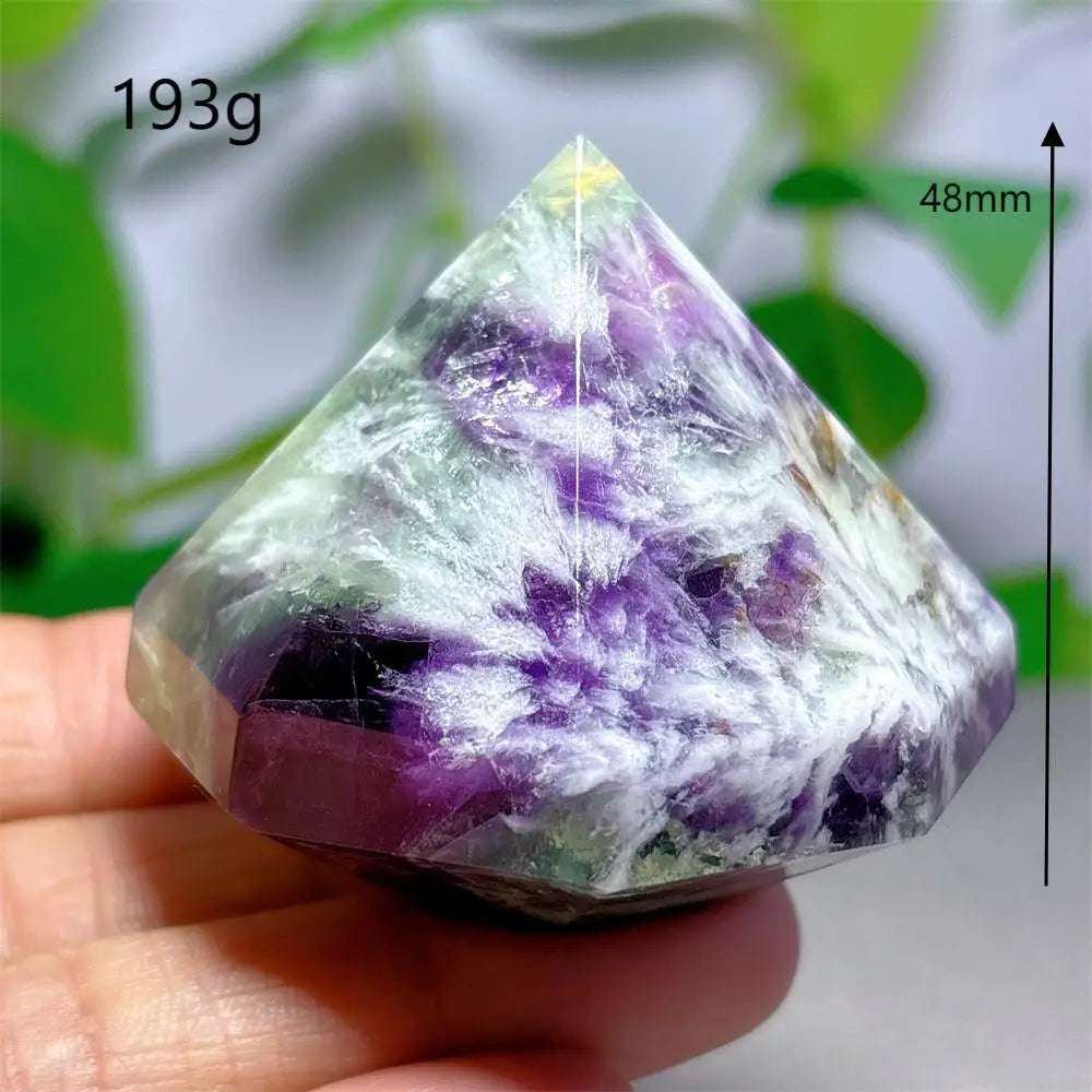 Rainbow Fluorite Flame – Natural Quartz Energy Crystal