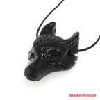 Wolf Head Crystal Pendant - Wild Spirit Totem