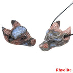 Wolf Head Crystal Pendant - Wild Spirit Totem
