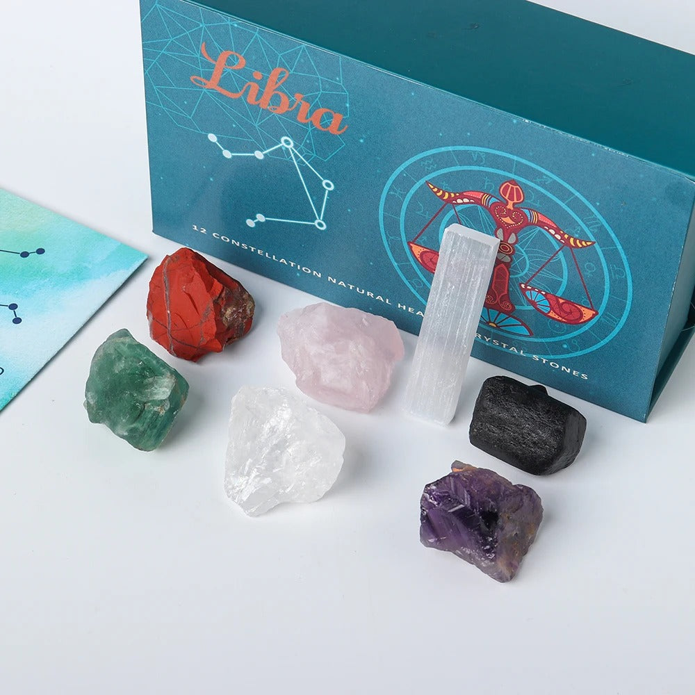 Zodiac Gem Box - 12 Constellation Crystal Set Gift