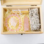 Crystal Ritual Gift Box – Amethyst, Rose Quartz or Chakra Set