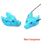 Wolf Head Crystal Pendant - Wild Spirit Totem